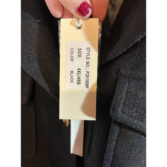 NEW Red Marine Prime Black Cropped Jacket Gold Button Front Size 4XL Military - Picture 6 of 7